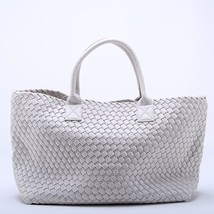 New woven handbags imitation sheepskin star shoulder bag large capacity bucket b - £96.07 GBP
