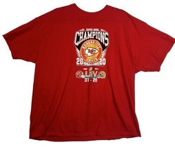 Kansas City Chiefs Super Bowl 2020 Mens XXL Red Graphic Logo T Shirt NFL KC - £11.04 GBP