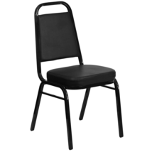 HERCULES Series Trapezoidal Back Stacking Banquet Chair in Black Vinyl - $82.79+