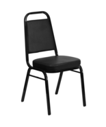 HERCULES Series Trapezoidal Back Stacking Banquet Chair in Black Vinyl - $114.55 CAD+