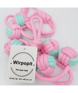 Wirpopit Dog Toy Pet Toy Pet Supplies Powder Blue Cotton Rope Knot Toys - £6.36 GBP