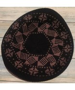 Home-Made ~ Unisex ~ Black/Brown Beret ~ Hat ~ 10&quot; Diameter ~ 12&quot; Opening - £20.59 GBP