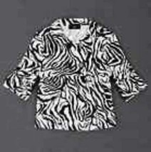 Girls Jacket Iz Byer Black White Zebra Double Breasted 4/5 Sleeve Button... - £17.83 GBP