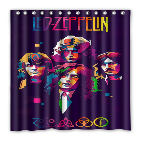 New!!! Led Zeppelin Custom Waterproof Polyester Shower Curtain 4 Size Item image 9