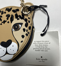Leopard /Rose Design Coin Purse With Chain Small Kate Spade - $77.70