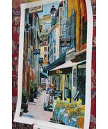 Urban Paris Street Scene Limted ED 159/400 Signed colorfull Lithograph P... - £151.85 GBP