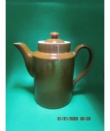 HALL USA POTTERY COFFEE POT BROWN 7 1/2&quot; ^^ - $169.25 CAD