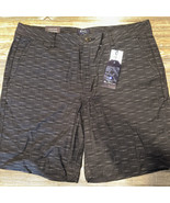 Ben Sherman Mens Black & Grey Stripe Regular Fit Stretch Shorts. NWT 36 $89. T - $29.69