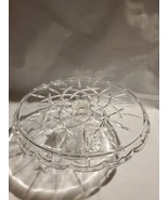 Gorham Lady Anne 11&quot; Footed Cake Plate Clear Pressed Glass - $71.74 CAD