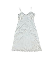 Vintage Ashley Taylor Slip Dress Womens 36 White Nylon Lace Trim Feminin... - £22.73 GBP