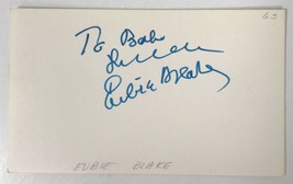 Eubie Blake (d. 1983) Signed Autographed Vintage 3x5 Index Card #2 - $25.00