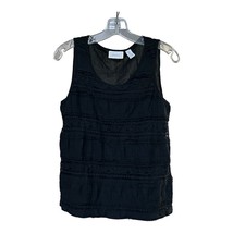 Chicos Womens Black Lace Lined Tank Top Size 0 or Small 4 - £7.85 GBP