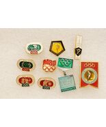 Vintage Jewelry Pins 1976 1980 CCCP Russian Moscow Olympics Sports Teams... - $24.74