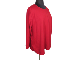 Woman Within Red Soft Cotton Long Sleeve Shirt Plus Size 5X 38-40 - £13.53 GBP