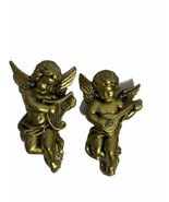 Small Plaster Cherubs, Golden Plaster Cherubs, Wall Hanging Cherub - £15.99 GBP