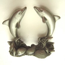 Vintage Spoontiques Miniature Pewter Jumping Dolphins Figure  2034 - $14.99