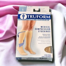 Truform Leg Health Below KNEE- Stockings High 15-20 Mm Hg Beige Compression SZ-E - £11.97 GBP