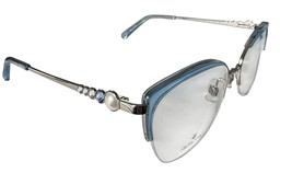 Swarovski SK5307 Eyeglass Frame Only 55-17-140 Blue Metal Semi-Rimless G... - $79.19