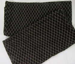 JCPenney Diamond Lattice Gold Black Chenille 2-PC 84 x 84 Drapery Panel Set - $78.00