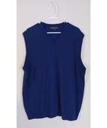 Hart Schaffner Marx Sweater Vest Mens Size XL Extra Fine Merino Wool Navy - $262.42 MXN