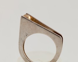 Géométrique Jarret Fendu Bague Sterling, Taille 6.50 - $103.89