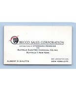 Buffalo Electro Chemical Corporation Vtg Business Card Buffalo NY BC1 - $15.79