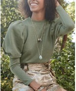 Stella &amp; and Puff Sleeve Pullover Sweatshirt Size S, Heather Sage - $66.55 CAD