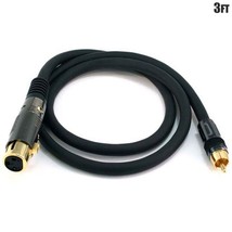 3Ft Premium Xlr 3 Pin Female To Rca Male Mic Microphone Audio Cable Cord Gold - £22.28 GBP