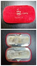 Vintage Solid Fuel Hand Warmer Red Velvet Pocket Warmer Charcoal Magnesium Japan - £31.80 GBP