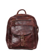 Handmade Leather Backpack, Unisex Travel bag, Front Pockets Carry Handle... - $184.60 CAD