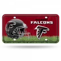 atlanta falcons nfl football team helmet logo red license plate made in usa - £22.89 GBP