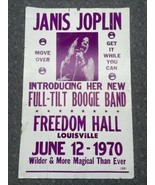 Vintage Janis Joplin Louisville 1970 Poster  Full Tilt Boogie Band LG - $64.35