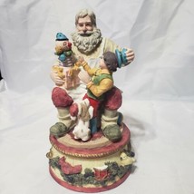 Three Hands Corp Santa&#39;s Collection Resin Santa Claus Music Box No. 90344 - $29.65