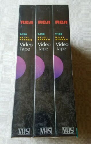 Primary image for NEW RCA Blank VHS 3 pack Standard Grade T120H Hi Fi Stereo Video Tapes 6 Hours