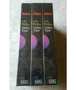 NEW RCA Blank VHS 3 pack Standard Grade T120H Hi Fi Stereo Video Tapes 6... - £7.61 GBP