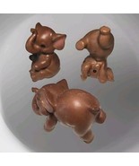 VIntage Lot of 3 Elephants Made In Japan Miniature Various Poses - $17.33