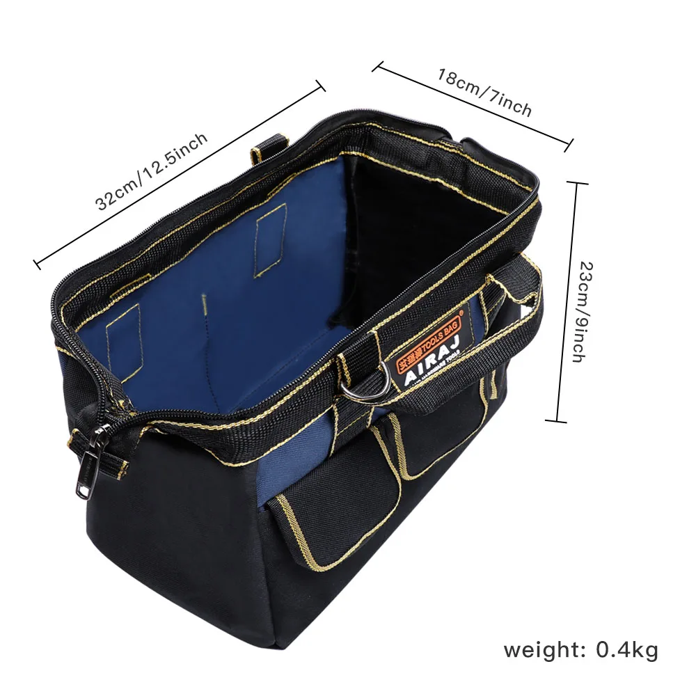 AIRAJ 13 in Tool Bag, Large Capacity Top Opening Tool Kit, Tool Storage ... - $222.30