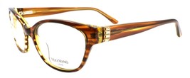Vera Wang Raina TA Women&#39;s Eyeglasses Frames 51-16-132 Brown w/ Crystals - £33.42 GBP