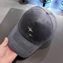 Autumn And Winter Cross Stars Baseball Cap Women&#39;s Hat Autumn And Winter Thick W - £10.58 GBP