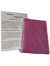 New Genuine Leather Slim fold Credit Card Holder Wallet RFID Blocking Ruby Pink - £7.93 GBP
