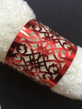 100pcs Metallic Paper Red Wedding Party Table Decoration,Laser Cut Napkin Rings - $34.00