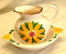Yellow Floral Pitcher &amp; Basin - $9.89