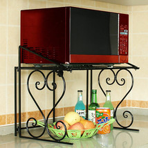 L Shelf Microwave Oven Rack Kitchen Organizer Counter Cabinet Storage Sturdy - £43.24 GBP