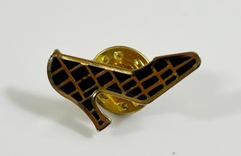 Black Gold Toned High Heel Shoe Lapel Pin - $9.89
