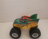 Hot Wheels Monster Jam Dragon Green Silver Rims Truck 1:64   - $10.00