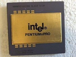 Intel SL22Z Pentium Pro 200MHz Gold CPU Processor KB80521EX200 512K Vintage - $54.45