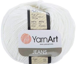 5 Ball (Skeins) YarnArt Jeans Yarn, 55% Cotton 45% Polyacrylic, 50 g (1.76 oz),  - £7.17 GBP+