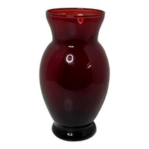 Vintage Anchor Hocking Royal Ruby Red Glass Flower Bud Vase 6.5&quot; Inches ... - £8.18 GBP