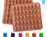 Gummy Skull Candy Molds Silicone, 2 Pack 40 Cavity Non-Stick Skull Silic... - £14.42 GBP