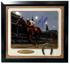 Mike Smith Signed Justify 16x20 Photo Framed Steiner COA Kentucky Derby 2018 - £401.71 GBP